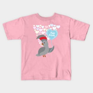 Happy birthday Card Cute gray Cockatoo Kids T-Shirt